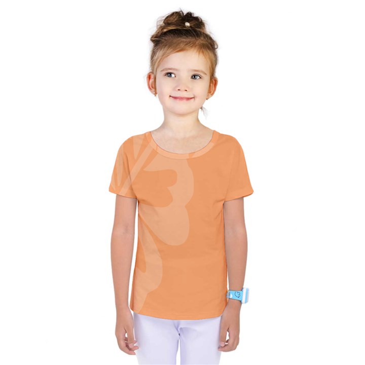 Hibiscus Sakura Tangerine Orange Kids  One Piece Tee