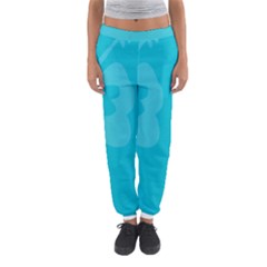 Hibiscus Sakura Scuba Blue Women s Jogger Sweatpants by Mariart