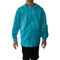 Hibiscus Sakura Scuba Blue Hooded Wind Breaker (kids)