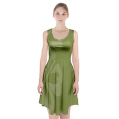 Hibiscus Sakura Woodbine Green Racerback Midi Dress by Mariart