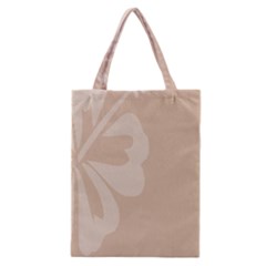 Hibiscus Sakura Toasted Almond Grey Classic Tote Bag by Mariart