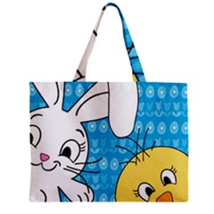 Easter Bunny And Chick  Zipper Mini Tote Bag by Valentinaart