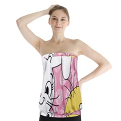 Easter Bunny And Chick  Strapless Top by Valentinaart