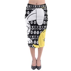 Easter Bunny And Chick  Midi Pencil Skirt by Valentinaart