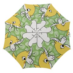 Easter Bunny And Chick  Straight Umbrellas by Valentinaart