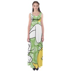 Easter Bunny And Chick  Empire Waist Maxi Dress by Valentinaart