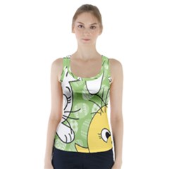 Easter Bunny And Chick  Racer Back Sports Top by Valentinaart