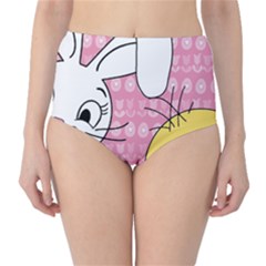 Easter Bunny And Chick  High-waist Bikini Bottoms by Valentinaart