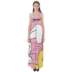 Easter Bunny And Chick  Empire Waist Maxi Dress by Valentinaart