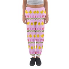 Easter - Chick And Tulips Women s Jogger Sweatpants by Valentinaart