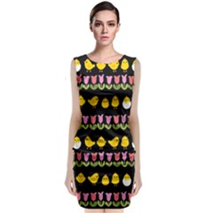 Easter - Chick And Tulips Classic Sleeveless Midi Dress by Valentinaart