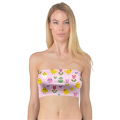 Easter - Chick And Tulips Bandeau Top by Valentinaart