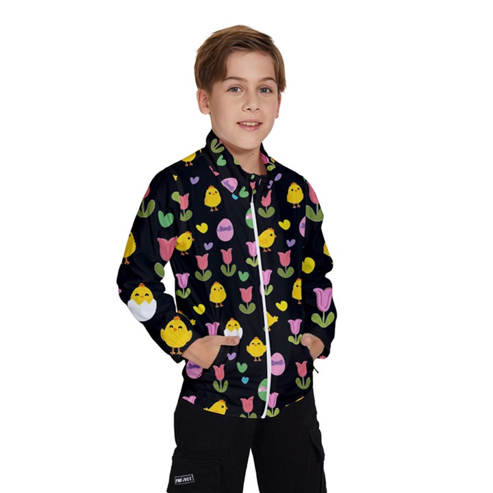 Easter - chick and tulips Wind Breaker (Kids)