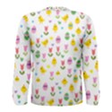 Easter - chick and tulips Men s Long Sleeve Tee View2