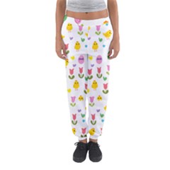 Easter - Chick And Tulips Women s Jogger Sweatpants by Valentinaart