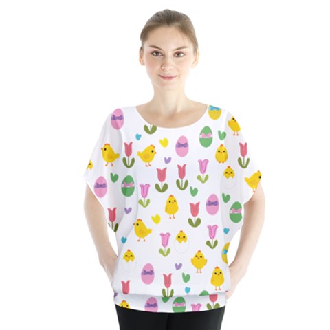 Easter - Chick And Tulips Blouse by Valentinaart