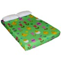 Easter - chick and tulips Fitted Sheet (Queen Size) View2