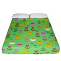 Easter - chick and tulips Fitted Sheet (California King Size) View1