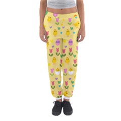 Easter - Chick And Tulips Women s Jogger Sweatpants by Valentinaart