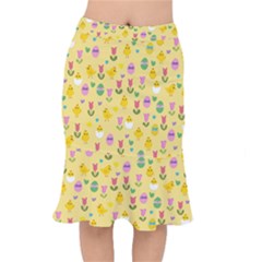 Easter - Chick And Tulips Mermaid Skirt