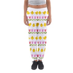 Easter - Chick And Tulips Women s Jogger Sweatpants by Valentinaart