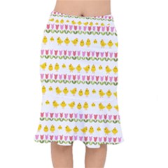 Easter - Chick And Tulips Mermaid Skirt