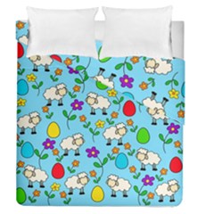 Easter Lamb Duvet Cover Double Side (queen Size) by Valentinaart