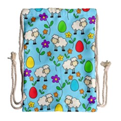 Easter Lamb Drawstring Bag (large) by Valentinaart