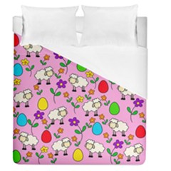 Easter Lamb Duvet Cover (queen Size) by Valentinaart