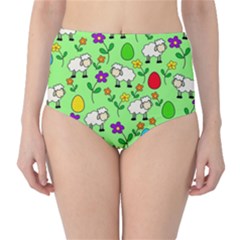 Easter Lamb High-waist Bikini Bottoms by Valentinaart