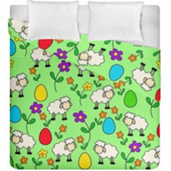 Easter Lamb Duvet Cover Double Side (king Size) by Valentinaart