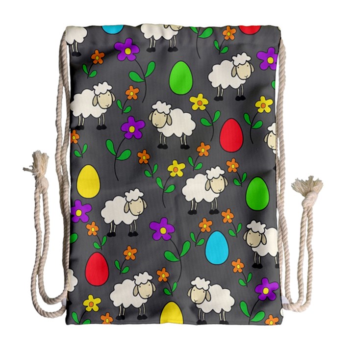 Easter lamb Drawstring Bag (Large)