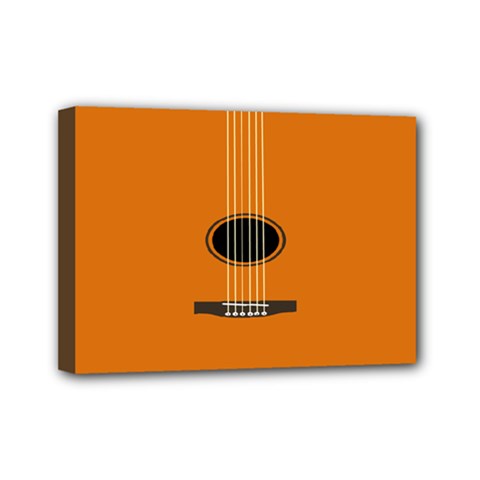 Minimalism Art Simple Guitar Mini Canvas 7  X 5  by Mariart