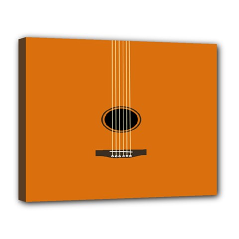 Minimalism Art Simple Guitar Canvas 14  X 11  by Mariart