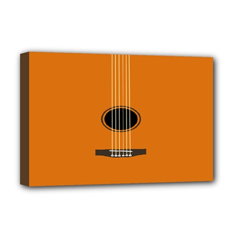 Minimalism Art Simple Guitar Deluxe Canvas 18  X 12   by Mariart