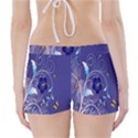 Flowers Butterflies Patterns Lines Purple Boyleg Bikini Wrap Bottoms View2