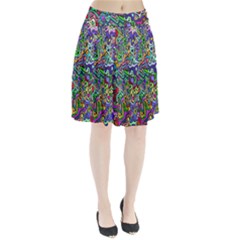 Colorful Abstract Paint Rainbow Pleated Skirt