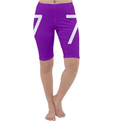 Number 7 Purple Cropped Leggings  by Mariart