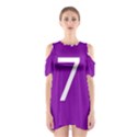 Number 7 Purple Shoulder Cutout One Piece View1