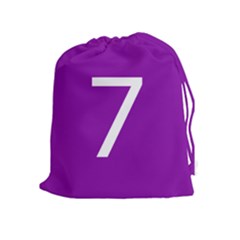 Number 7 Purple Drawstring Pouches (extra Large)