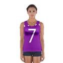 Number 7 Purple Women s Sport Tank Top  View1