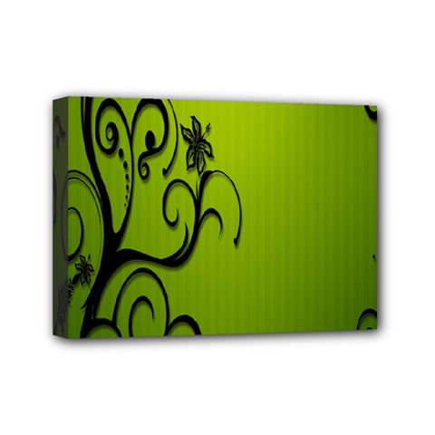 Illustration Wallpaper Barbusak Leaf Green Mini Canvas 7  X 5  by Mariart