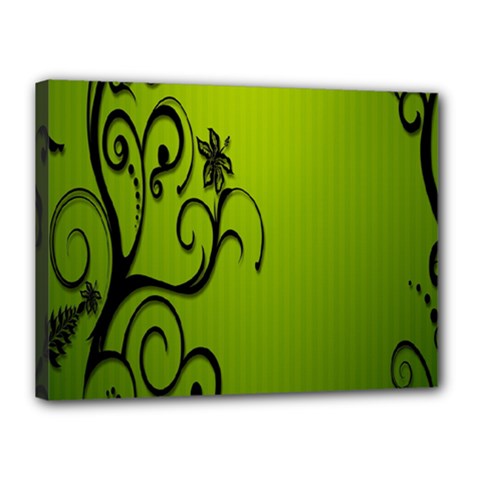 Illustration Wallpaper Barbusak Leaf Green Canvas 16  X 12  by Mariart