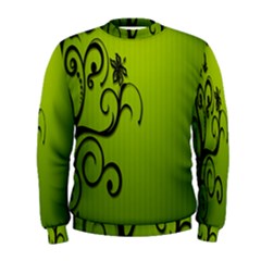 Illustration Wallpaper Barbusak Leaf Green Men s Sweatshirt by Mariart