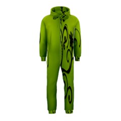 Illustration Wallpaper Barbusak Leaf Green Hooded Jumpsuit (kids) by Mariart