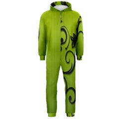 Illustration Wallpaper Barbusak Leaf Green Hooded Jumpsuit (men)  by Mariart