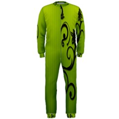 Illustration Wallpaper Barbusak Leaf Green Onepiece Jumpsuit (men)  by Mariart