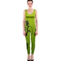 Illustration Wallpaper Barbusak Leaf Green OnePiece Catsuit View1