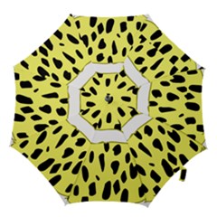 Leopard Polka Dot Yellow Black Hook Handle Umbrellas (small) by Mariart