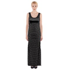 Oklahoma Circle Black Glitter Effect Maxi Thigh Split Dress by Mariart